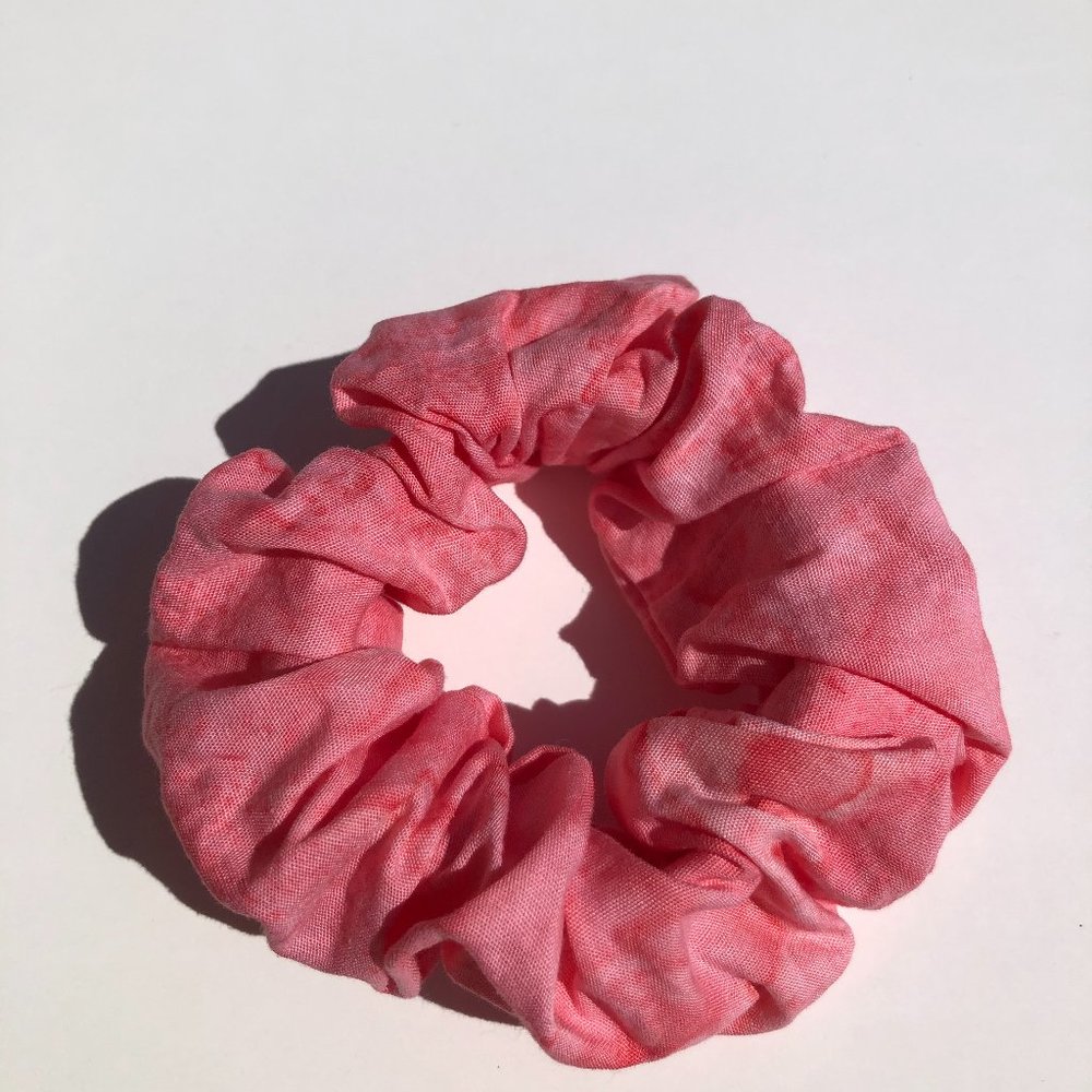 New Handmade Pink Premium Cotton Scrunchie with Wide Elastic